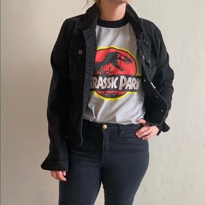 Distressed black Denim Jacket